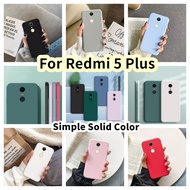 【Case Home】For Redmi 5 Plus Silicone Full Cover Case Dirt resistant Color Phone Case Cover
