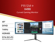 PRISM+ X490 | 49" 144Hz HDR400 Super Ultrawide DFHD Curved 32:9 [3840 x 1080] FreeSync Gaming Monito