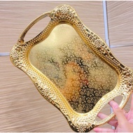 Gold Tray Gold Tray and Glass 20 x 30 cm