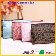 Korean Cosmetic Bag Motif Alphabet Korean Cosmetic Bag In Bag Organizer Shoulder Bag Make Up Bag - Purple