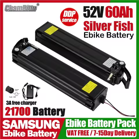 52v ebike silverfish cham rider 45ah Battery 25ah 30ah Electric Bicycle Bafang Battery 50 40ah 2000w