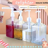 SOLIGHTER Coffee Syrup Press Bottle, with Scale Large Capacity Syrup Drip Dispenser, Durable 5/8/10C