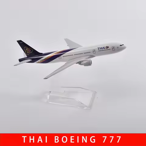 JASON TUTU 16cm Thai Boeing 777 Airplane Model Airplane Diecast Metal 1/400 Scale Planes