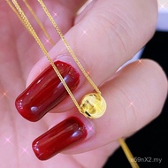 Shiny au750 Passepartout Cat Transfer Cat Gold Bead Necklace Eye Bead Ladies Chain Eye Bead Pendant 
