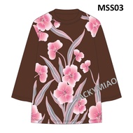 (KIDS/ ADULTS) BLOUSE BUNGA BATIK 5D TSHIRT BAGGY JERSEY MUSLIMAH 5D DESIGN PEREMPUAN( KAIN JERSI / 