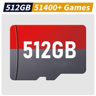 CFGYU Batocera 39บัตร TF เกมสำหรับ Steam Deck/GDP คอนโซลเกมแบบพกพา WIN4 /Pc/mac 512GB พร้อมเกมย้อนยุ