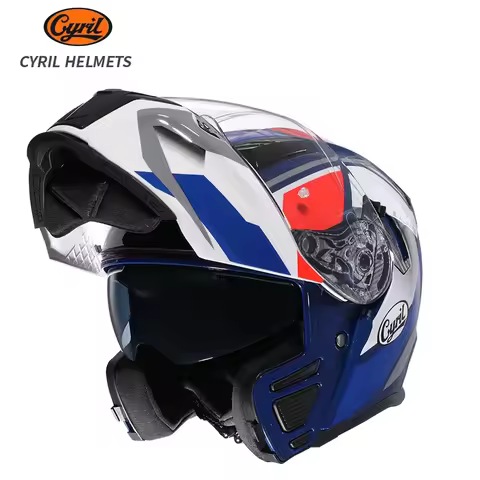 Cyril Full Face Racing Helmets Double Visor Motorcycle Helmet casco abatible para motocicleta Access