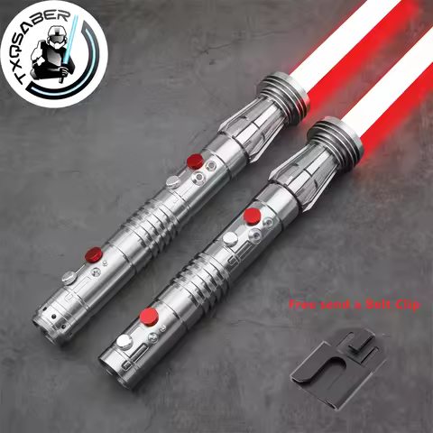 TXQSABER Lightsaber Darth Maul Pixel SDRGB Light Saber Double Metal Hilt Smooth Swing Blaster FOC La