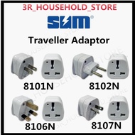 【Genuine】SUM 8106N 3pin UK Plug Traveller Adaptor Hight Quality 8101N / 8107N / 8102N