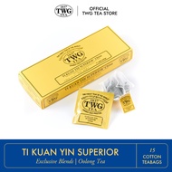 TWG Tea | Ti Kuan Yin Superior, Single Estate Oolong Tea in 15 Hand Sewn Cotton Tea