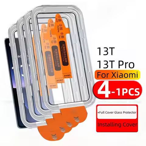 4/3/2/1pcs For Xiaomi 13T Pro Glass Xiaomi 13T Tempered Glass Full Cover Glue 9H Dust Free Phone Scr