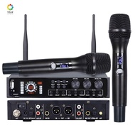 Wireless Microphone System Single Cordless Microphone Set Single Cordless Microphone Set UHF Professional Dynamic Mic Black Metal for Karaoke Home Church