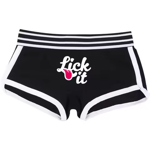 Lick It Tongue Cotton Underwear for Women New Girls Boxer Shorts Female Boyshorts Panties Breathable