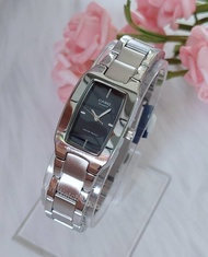 Casio นาฬิกาข้อมือผู้หญิง รุ่น LTP-1165A-1C สายสแตนเลส หน้าปัดดำ สไตล์ DKNY - ของแท้100% ประกันศูนย์ CMG 1ปีเต็ม