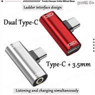 2 In 1 Type C Ladder interface design Audio Converter Audio+ Charge Adapter Cable Type C To 3.5mm Di