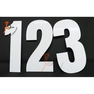 HOUSE NUMBER 0 TO 9 SOLID WHITE UK 17X9CM PRACTICAL STICK