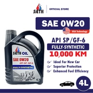 SIETH 0W20 FULLY SINTETIK MINYAK HITAM (4L) API SP/GF-6 PROTON PERODUA TOYOTA HYUNDAI NISSAN HYUNDAI