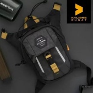 BARU-Bestseller-Recomended-Tas Pria-Slingbag-Tas Selempang Paha-Pinggang Kalibre Argyle-hitam