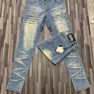 แป๊ะยีนส์ รหัส PS002 เอว 27-30 เดฟยืด ฟอกซีด ป้ายTon Jeans Man