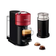 Nespresso 創新美式Vertuo Next經典款膠囊咖啡機奶泡機組合(櫻桃紅)