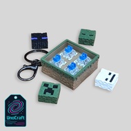 GANTUNGAN Fidget Clicky Keychain - Minecraft Keychain