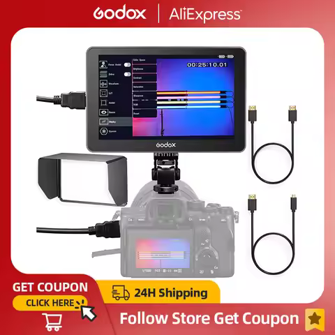 Godox GM7S 4K HDMI 7 inch Ultra Bright Camera DSLR Monitor 3D LUT Touch Screen IPS FHD 1920x1080 Vid