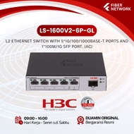H3C LS-1600V2-6P-GL L2 Ethernet Switch with 5*10/100/1000BASE-T Ports and 1*100M/1G SFP Port, (AC)