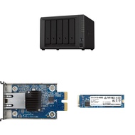Synology 5-bay DiskStation DS1522+ (Diskless),Black & Network Upgrade Module adds 1x 10GbE RJ-45 (E1