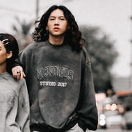 YOLO เสื้อสเวตเตอร์ OVERSIZE เสื้อสเวตเตอร์โอเวอร์ไซส์ เสื้อคอตตอน  คอกลม แนวสตรีท WY23957