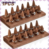 [chiwanji4x] 12 Fingers Wood Ring Stand for Retail Stores Lightweight Ring Organizer