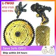 LTWOO AT12 1x12S Mountain Bike Groupset 12 Speed MTB Mountain Bicycle Shifter Lever Rear Derailleur Cassette 11-50/52 Gold Cycling Parts