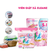 Viên giặt xả CleanZ 1 túi 16 viên hương hoa