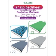Single Zip sarung tilam lipat 2 inch / Zip Bedsheet 2 inch / Sarung Tilam Single Zip foldable mattress 2inch