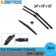 New arrival Wiper Front Rear Wiper Blades Set Kit For Chevrolet Orlando 2011 - 2018 2017 2016 2015 2