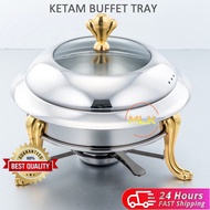 MLK Buffet Set Tray/ Stainless Steel Food/ Warmer Kenduri/ Buffet Tray/ Serving Tray/ Ketam Tray
