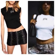 Iamgia Stylish Slim-Fit Cropped Top for Women - Short Sleeve