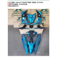 RAPIDO COVER SET LC135 V4-V7 EXCITER CYAN（STICKER TANAM）