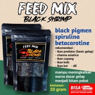 HITAM Black shrimps black shrimps feed mix 20g | Channa asiatica Fish Feed | Channa predator Fish Food