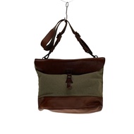 RRL shoulder bag Leather x canvas KHK BRW Direct from Japan Secondhand