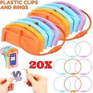 Curved Card Slot with Ring - Colorful Cards Snap Clamp - Yoto Card Holder with Loop - Story Card Sle