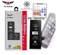 XTRA แบตไอโฟน battery iphone แบตเตอรี่เพิ่มความจุ รับประกัน 1 ปี 6 6S 6Plus 6SPlus 7 7Plus 8 8Plus X