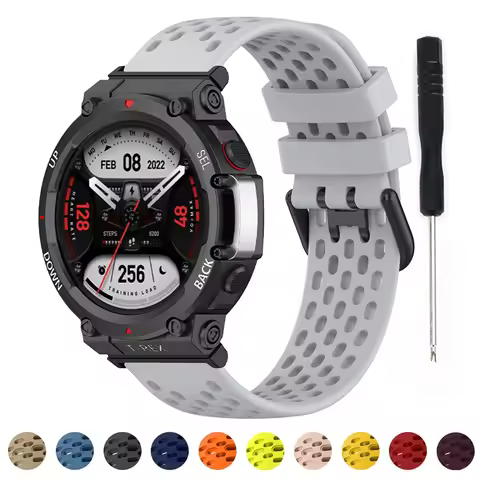 Breathable Silicone Strap For Amazfit T-Rex3 T-Rex2 Smart Watch Strap For Huami Amazfit T-Rex/Pro/ul