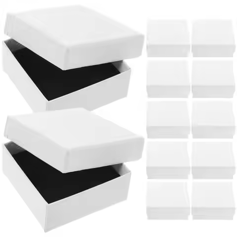 12pcs Jewelry Gift Boxes Earrings Necklace Display Box Ring Case Sponge Velour Jewelry Container Jew