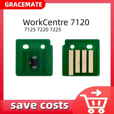 4PCS WC7120 Toner Chip for Xerox WorkCentre 7120 7125 7220 7225 Photocopier Cartridge Chips Reset