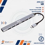 NYK V8 TYPE-C HUB 7 Port USB Hub 3.0 High Speed