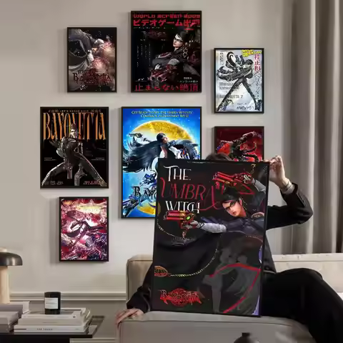 Game Bayonetta 3 Classic Vintage Vintage Posters Sticky Whitepaper Prints Posters Artwork Posters Wa