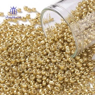 1pound 12/0 Glass Seed Beads Metallic Colours style Round golden 12/0 2mm Hole: 1mm 30000pcs/pound