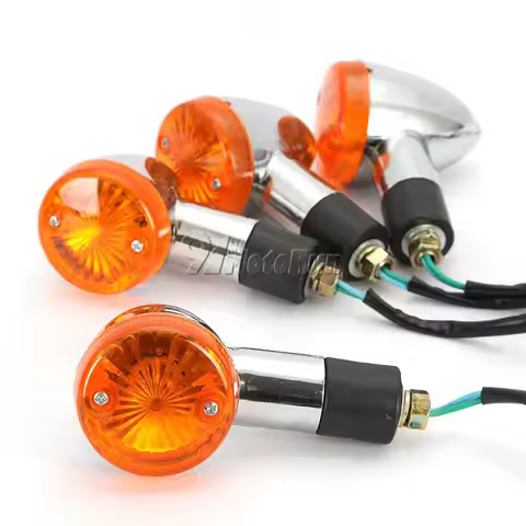 2/4pcs Motorcycle Bullet Amber Turn Signals Light For Suzuki Boulevard M109R M50 M90 M95 C109R C50 C
