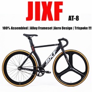 JIXF fixed gear bike / Fixie bike - AT8 - AL frameset | Aero Design | trispoke | Front brake   | 100