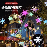 Outdoor LED Explosion Star Decoration Modeling Lights Magic Colorful Fireworks String Lights Holiday